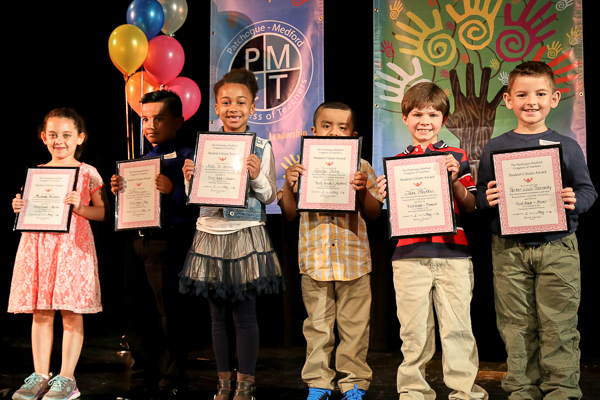 A Group of Children Holding Awards in Hands
