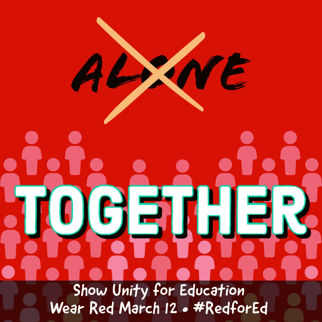 Alone Together Banner in red Color